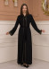 Diamond-Studded Modest Abaya 679 Siyah