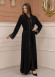 Diamond-Studded Modest Abaya 679 Siyah