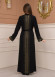 Diamond-Studded Modest Abaya 679 Siyah