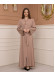 Diamond-Studded Modest Abaya 679 - beige