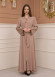 Diamond-Studded Modest Abaya 679 Bej
