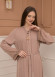 Diamond-Studded Modest Abaya 679 Bej