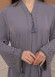 KUŞAKLI FERMUARLI ELMAS TAŞLI ABAYA FERACE -679 Gri