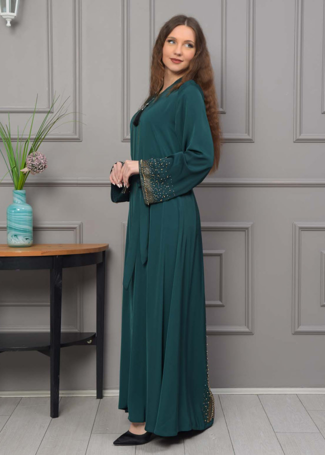 عباية فرسان مزينة بالاحجار الكريمة 679 - اخضر