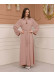 Diamond-Studded Modest Abaya 679 - powder pink/ dusty pink