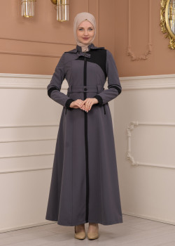 مانطو ترانشوت لونين 1227 - رمادي