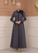 Belted Zippered Parachute Hooded Topcoat 1227 - Antrasıt