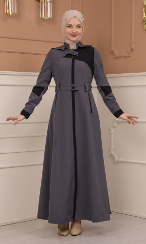 مانطو ترانشوت لونين 1227 - رمادي