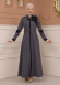 Belted Zippered Parachute Hooded Topcoat 1227 - Antrasıt