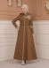 Belted Zippered Parachute Hooded Topcoat 1227 - tan