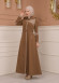 Belted Zippered Parachute Hooded Topcoat 1227 - tan