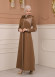 Belted Zippered Parachute Hooded Topcoat 1227 - tan