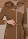 Belted Zippered Parachute Hooded Topcoat 1227 - tan