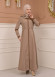Belted Zippered Parachute Hooded Topcoat 1227 - light brown