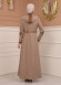 Belted Zippered Parachute Hooded Topcoat 1227 - light brown