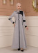 Belted Zippered Parachute Hooded Topcoat 1227 - gray