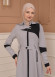 Belted Zippered Parachute Hooded Topcoat 1227 - gray