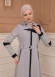 Belted Zippered Parachute Hooded Topcoat 1227 - gray