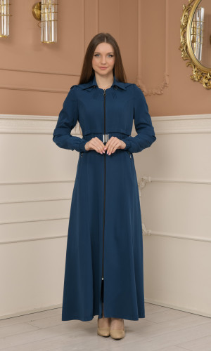 مانطو برادا ذو اكمام مطاط 1228  - تركواز