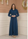 Belted Zippered Prada Hooded Abaya Dress 1228 - turquoise