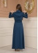 Belted Zippered Prada Hooded Abaya Dress 1228 - turquoise