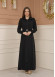 Belted Zippered Prada Hooded Abaya Dress 1228 - black