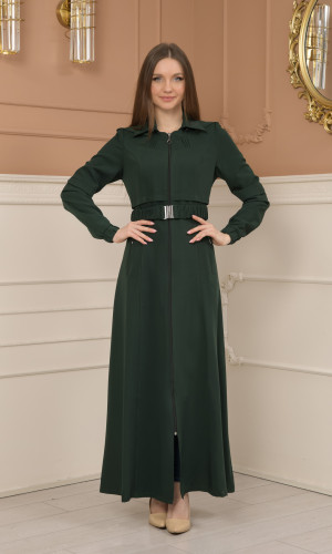 مانطو برادا ذو اكمام مطاط 1228  - اخضر