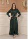Belted Zippered Prada Hooded Abaya Dress 1228 - green