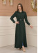 Belted Zippered Prada Hooded Abaya Dress 1228 - green