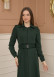 Belted Zippered Prada Hooded Abaya Dress 1228 - green