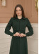 Belted Zippered Prada Hooded Abaya Dress 1228 - green