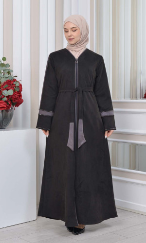 عباية شاموا نسائي 1352 - رمادي