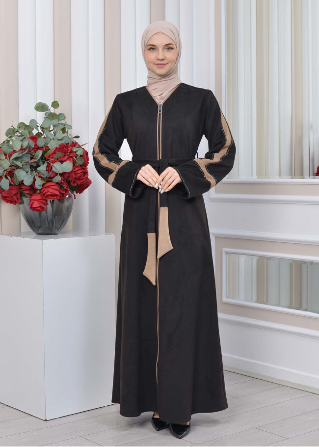 BELTED ZIPPERED SUEDE ABAY 1352 Bej