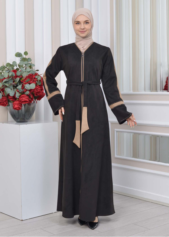 BELTED ZIPPERED SUEDE ABAY 1352 Bej