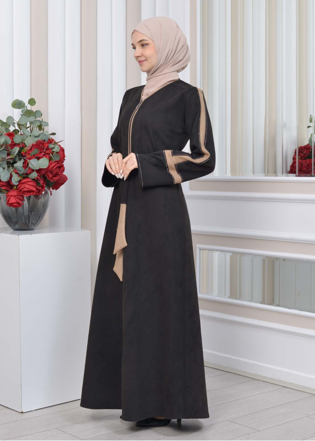 BELTED ZIPPERED SUEDE ABAY 1352 Bej