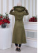 Belted Hooded Fur Suede Trench Coat 1339 Haki