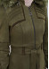 Belted Hooded Fur Suede Trench Coat 1339 Haki