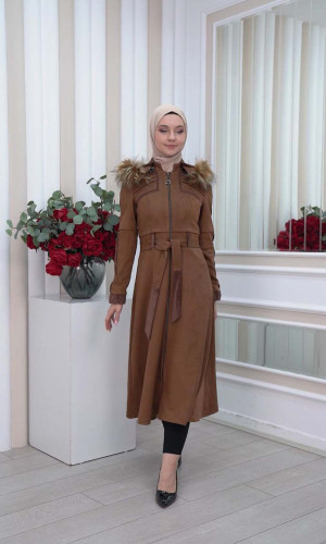 ترانشكوت شاموا نسائي كلوش  1339 - عسلي