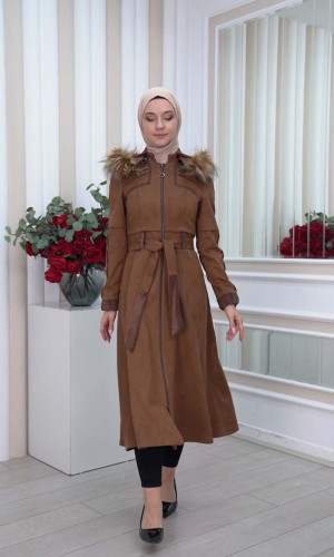 ترانشكوت شاموا نسائي كلوش  1339 - عسلي