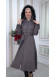 Belted Hooded Fur Suede Trench Coat 1339 - gray