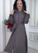 Belted Hooded Fur Suede Trench Coat 1339 Gri