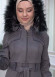 Belted Hooded Fur Suede Trench Coat 1339 Gri