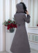 Belted Hooded Fur Suede Trench Coat 1339 Gri