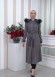 Belted Hooded Fur Suede Trench Coat 1339 Gri