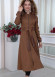 Belted Hooded Fur Suede Trench Coat 1339 taba