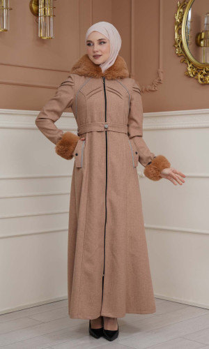 مانطو جوخ نسائي شتوي مع كبشون 1356 - شوكو كاشف