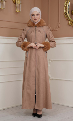 مانطو جوخ نسائي شتوي مع كبشون 1356 - شوكو كاشف