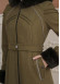 FURRY SLEEVE AND HOOD HIJAB TOPCOAT 1356 Haki