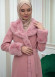 ترانشكوت جوخ مع فرو نسائي شتوي فاخر 1337 Pembe