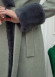 Luxury women's winter coat with belt, sleeves and fur collar 1337 Gri